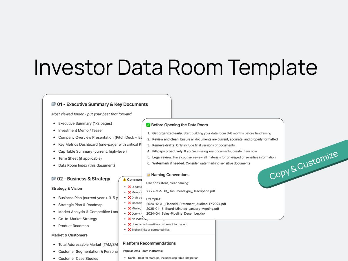 Free Data Room Template